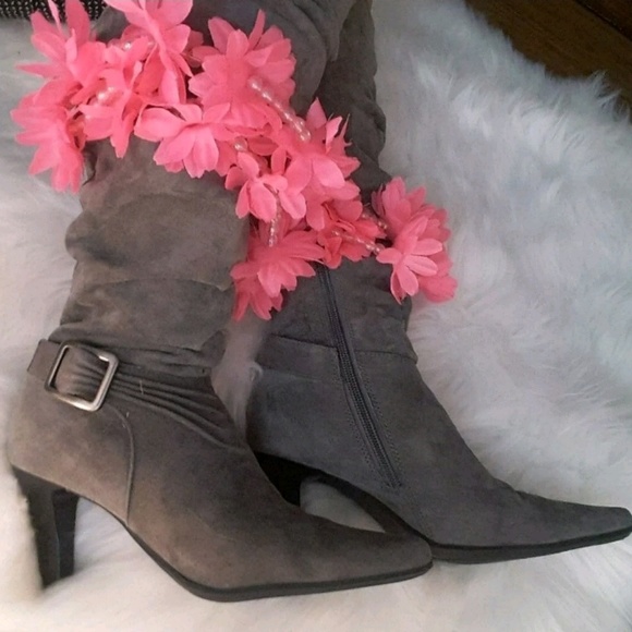 White Mountain Shoes - 🦋 White Mountain Leather/Suede Knee Boots